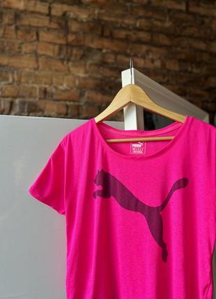 Puma women’s pink oversize t-shirt center logo жіноча футболка2 фото