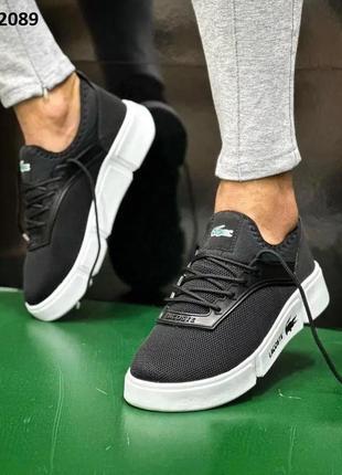 Кроссовки lacoste Gris черно-белые