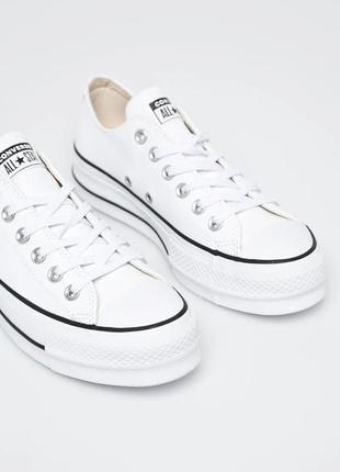 Кеди  converse  з натуральної шкіри