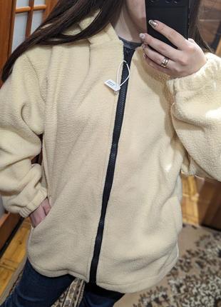 Унисекс оверсайз куртка - свитер с капюшоном на молнии9 фото