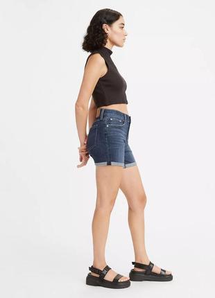 Джинсовые шорты levi’s mid length women's shorts, 30 размер оригинал3 фото