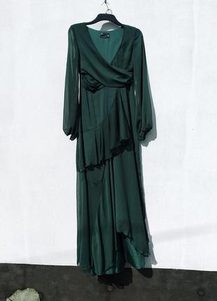 Длинное зелёное платье asos7 фото