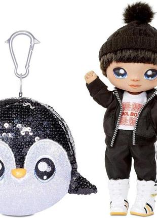 Na na surprise penguin boy doll. блискучий хлопчик пінгвін andre avalanche