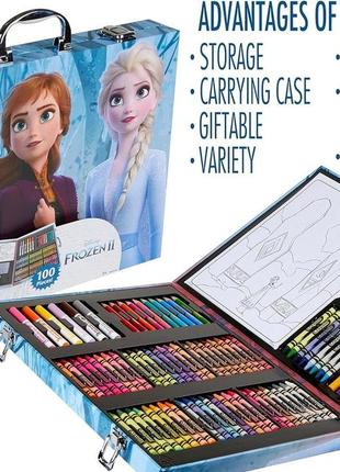 Арт кейс crayola frozen 2 inspiration art case для творчості,100 предметів.1 фото