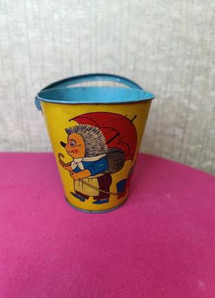 Советская детская игрушечное ведро для пасок с рисунком с ручкой ссср