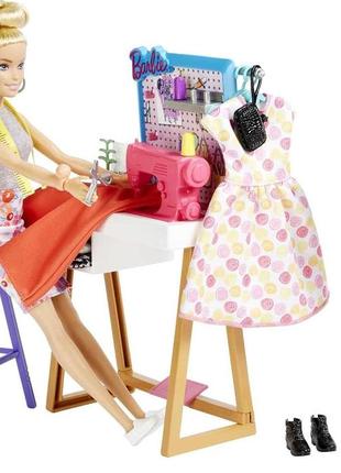 Ігровий набір барбі блондинка дизайнер barbie fashion designer doll3 фото