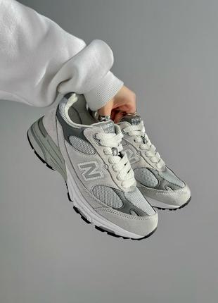 Классные женские кроссовки new balance 993 grey серые