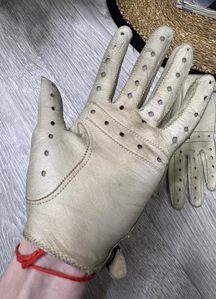 Автомобільні шкіряні рукавички жокейські перчатки3 фото