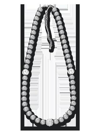 Ожерелье из серого жемчуга 46см