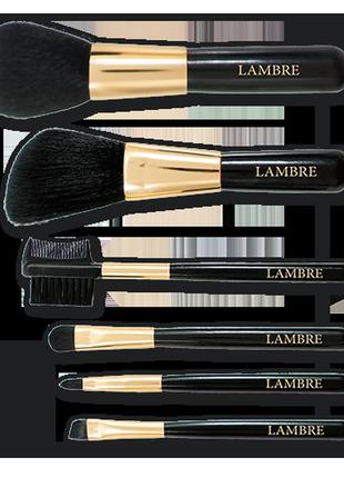 Набор кисти косметические дорожные ламбре make-up brush set, 6шт