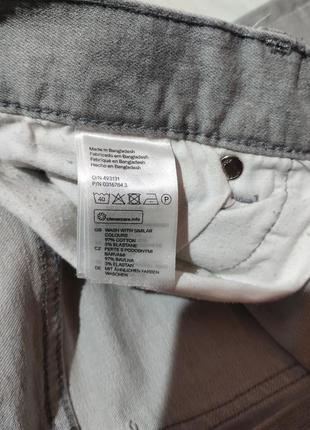 Джинсы мужские узкие h&m, слим серые, slim grey tight jeans5 фото