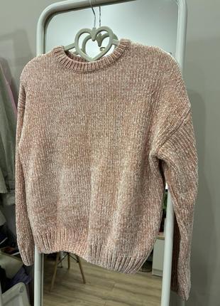 Мягкий розовый свитер5 фото