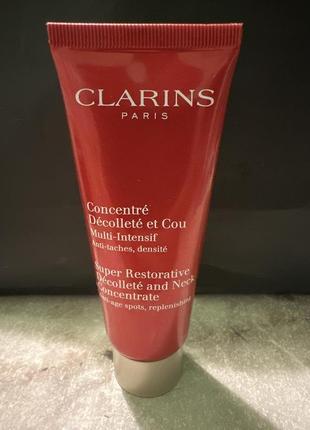 Clarins super restorative концентрат для шеи и декольте