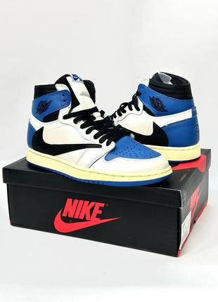 👟 высокие jordan 1 x travis scott cactus jack 🌵