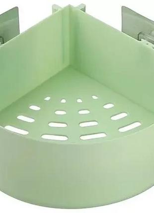 Полиця кутова для ванної corner storage rack  ⁇  пластикова настінна полиця у ванну кімнату5 фото