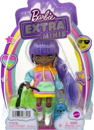 Лялька barbie extra minis purple silver hair негритянка номер 73 фото