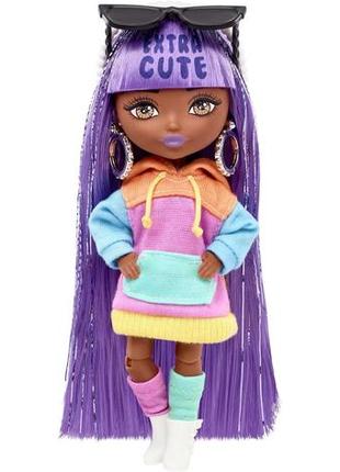 Лялька barbie extra minis purple silver hair негритянка номер 71 фото