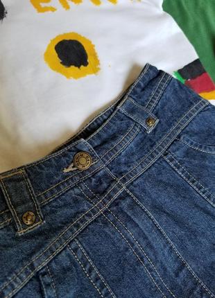 🌼 стильная джинсовая юбка с накладными карманами5 фото