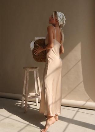 Сукня комбінація шовкова люкс якості міді2 фото