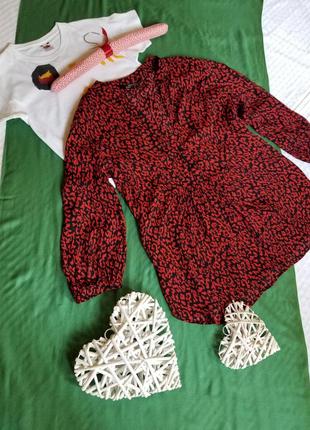 🌼 стильная свободная блуза в принт от zara