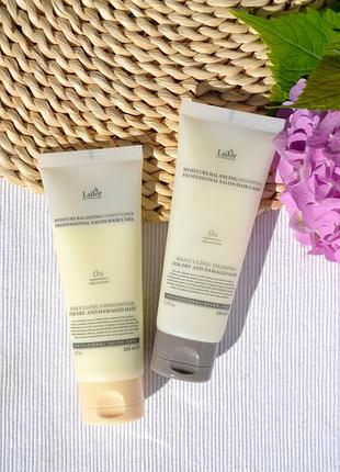 !безсиліконовий! зволожуючий набір шампунь+бальзам (100 мл+100 мл) lador moisture