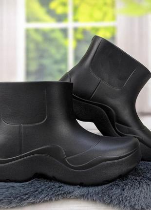 Сапоги женские пена черные без вставки progress 4368