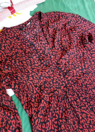 🌼 стильная свободная блуза в принт от zara3 фото