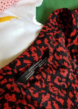 🌼 стильная свободная блуза в принт от zara5 фото