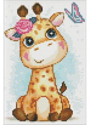 Алмазная мозаика без подрамника первое знакомство, 20х30см, amc7733