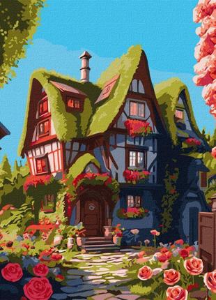 Набір для розпису за номерами казковий будиночок 40х50см