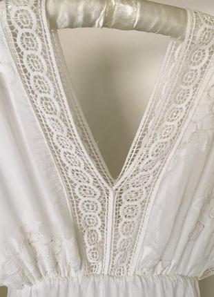 Шелковое платье сарафан в пол италия кружево вышивка5 фото