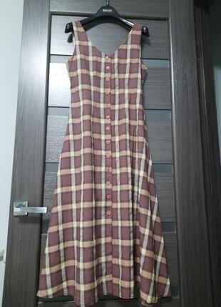 Платье летнее на пуговицах длинное сарафан размерxs.. s1 фото