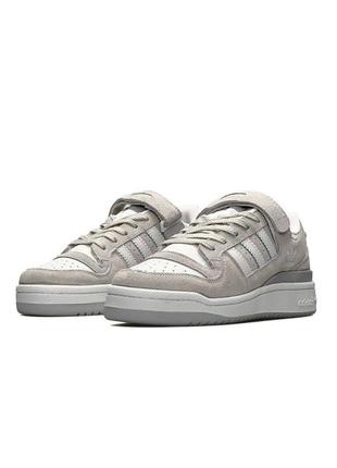 Женские кроссовки adidas originals forum 84 low grey white1 фото