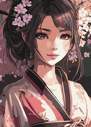 Картина по номерам цветение сакуры 40х40см, идейка, кно8343