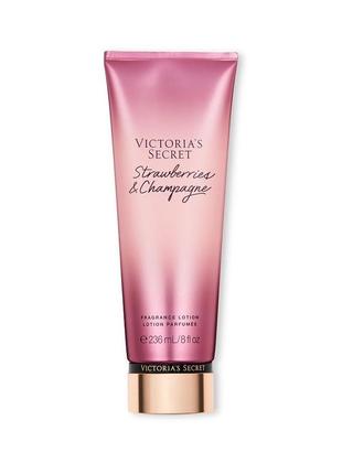 Лосьйон victoria’s secret strawberries & champagne парфумований для тіла вікторія сікрет оригінал вс крем vs1 фото