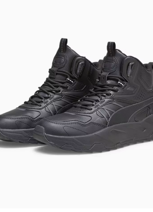 Черные мужские ботинки puma trinity mid hybrid men’s leather sneakers новые оригинал из сша1 фото