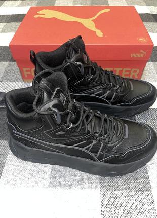 Черные мужские ботинки puma trinity mid hybrid men’s leather sneakers новые оригинал из сша8 фото