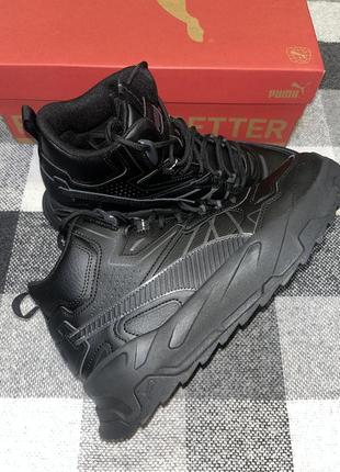 Черные мужские ботинки puma trinity mid hybrid men’s leather sneakers новые оригинал из сша7 фото