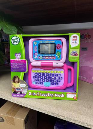 Іграшковий рожевий ноутбук із сенсорним екраном.leapfrog 2-in-1 leaptop touch, pink5 фото