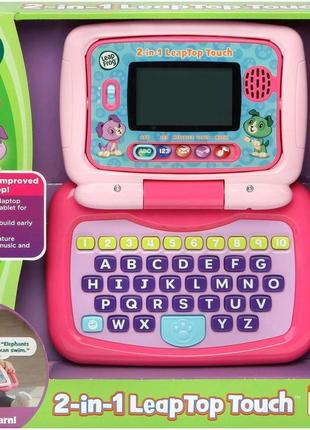 Іграшковий рожевий ноутбук із сенсорним екраном.leapfrog 2-in-1 leaptop touch, pink4 фото