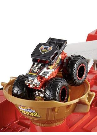 Трек хот вілс пересувний трамплін hot wheels monster trucks down hill race & go playset gfr15 mattel оригінал3 фото