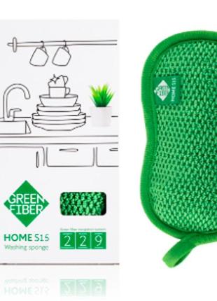 Файбер для миття посуду серії green fiber home s15 greenway. розміри: 15,5 х 9 см