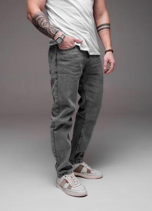 Мужские брюки повседневные джинсы классические серые2 фото