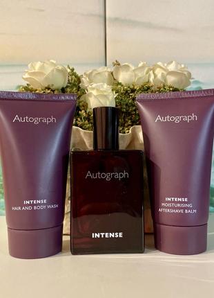 🇬🇧 редкость парфюмерный набор autograph intense (marks & spencer) парфюм, шампунь,лосьон после бритья1 фото