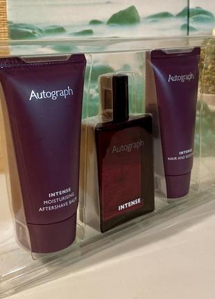 🇬🇧 редкость парфюмерный набор autograph intense (marks & spencer) парфюм, шампунь,лосьон после бритья4 фото