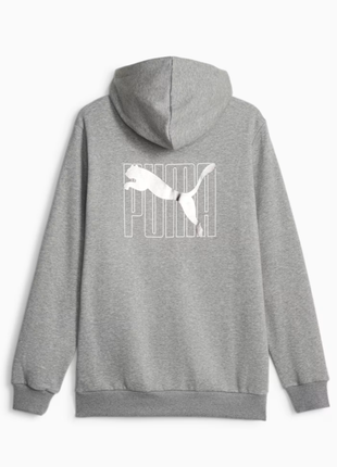 Сіре чоловіче зіп худі з флісом puma ess men's full zip hoodie нове оригінал з сша