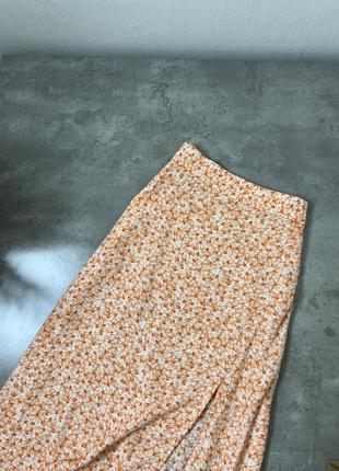 Любимая цветочная юбочка с разрезом от нм натуральная ткань вискоза2 фото