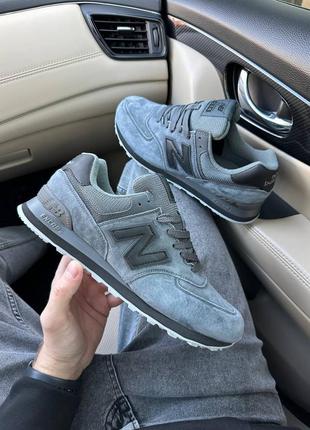 Кросівки new balance 574 dark grey black