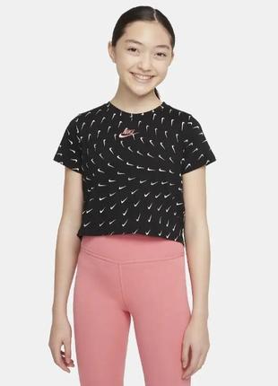 Футболка детская nike g nsw tee crop swooshfetti