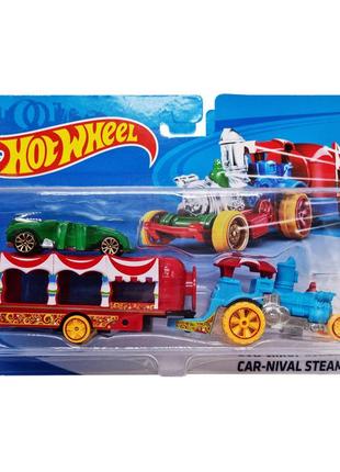 Детский игровой набор машинок (green) с трейлером, t-p771-1(green)